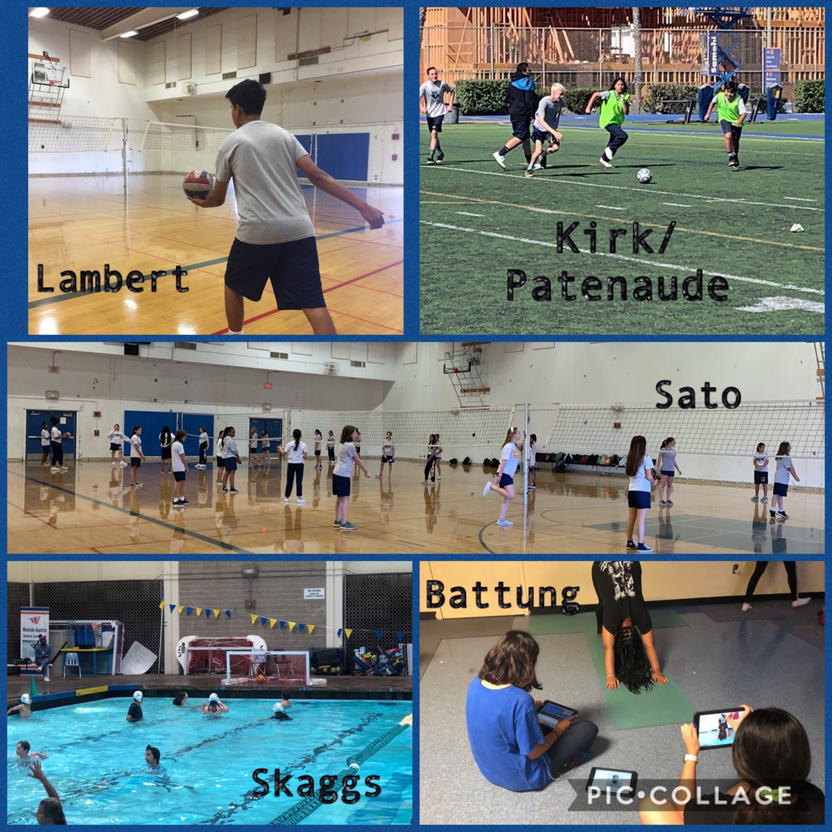 SamohiPE's tweet photo. Exciting to see our #Samohi PE students engaged and active! #SkillsTests #Volleyball π#serve #soccerskills β½οΈ π₯
#waterpolo π€½πΌββοΈ #scoregoals #yoga π§π½ββοΈπ§πΌββοΈ #technology π·#selfevaluation #alignment π―@SamohiPrincipal @SMMUSD https://t.co/WM9f3R6plp