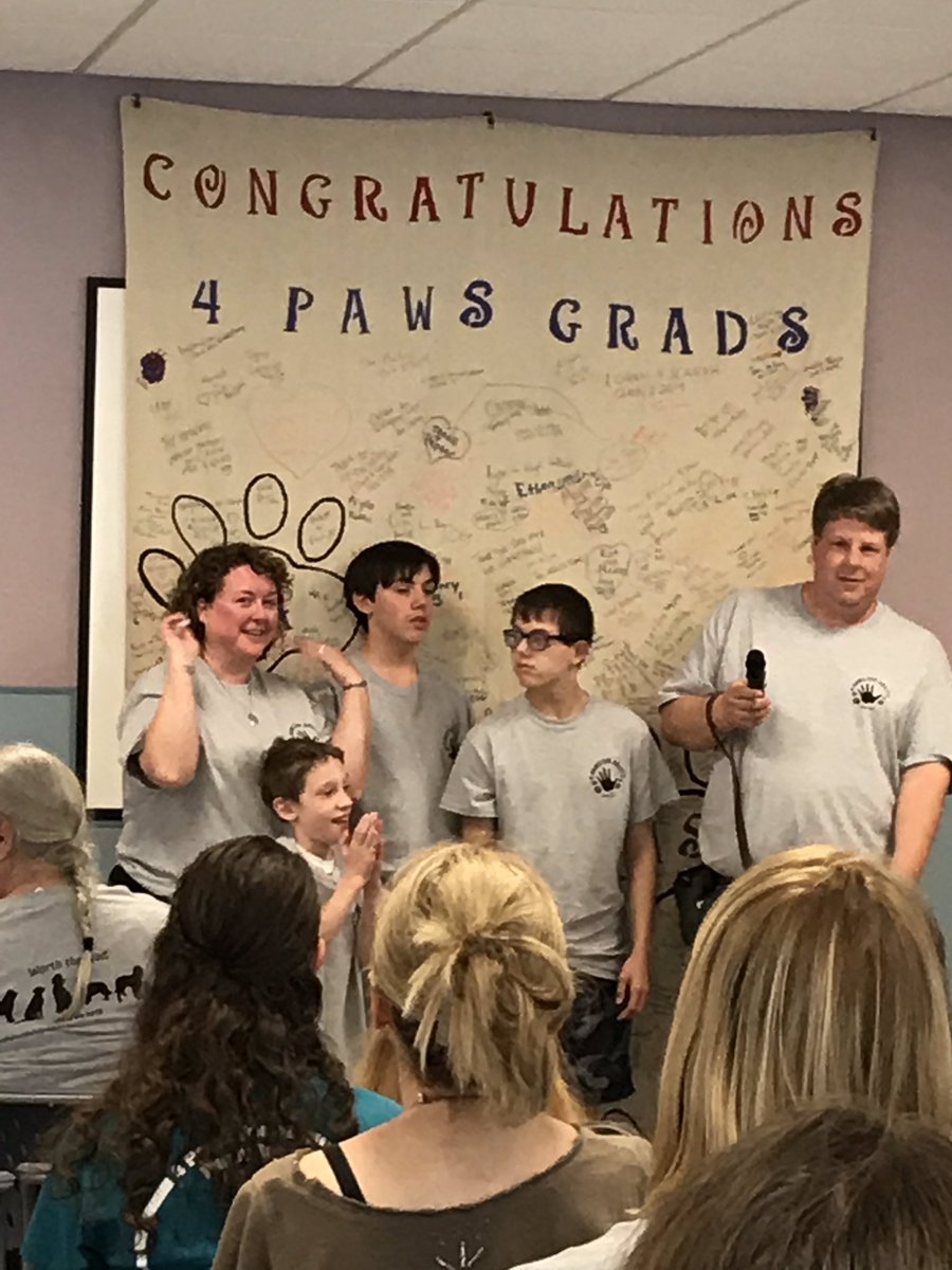 dbertsos's tweet image. Great to see so many pups fostered by @4PawsAtWSU students @WrightState graduate today &amp;amp; get to work with families across the country #WrightStuff