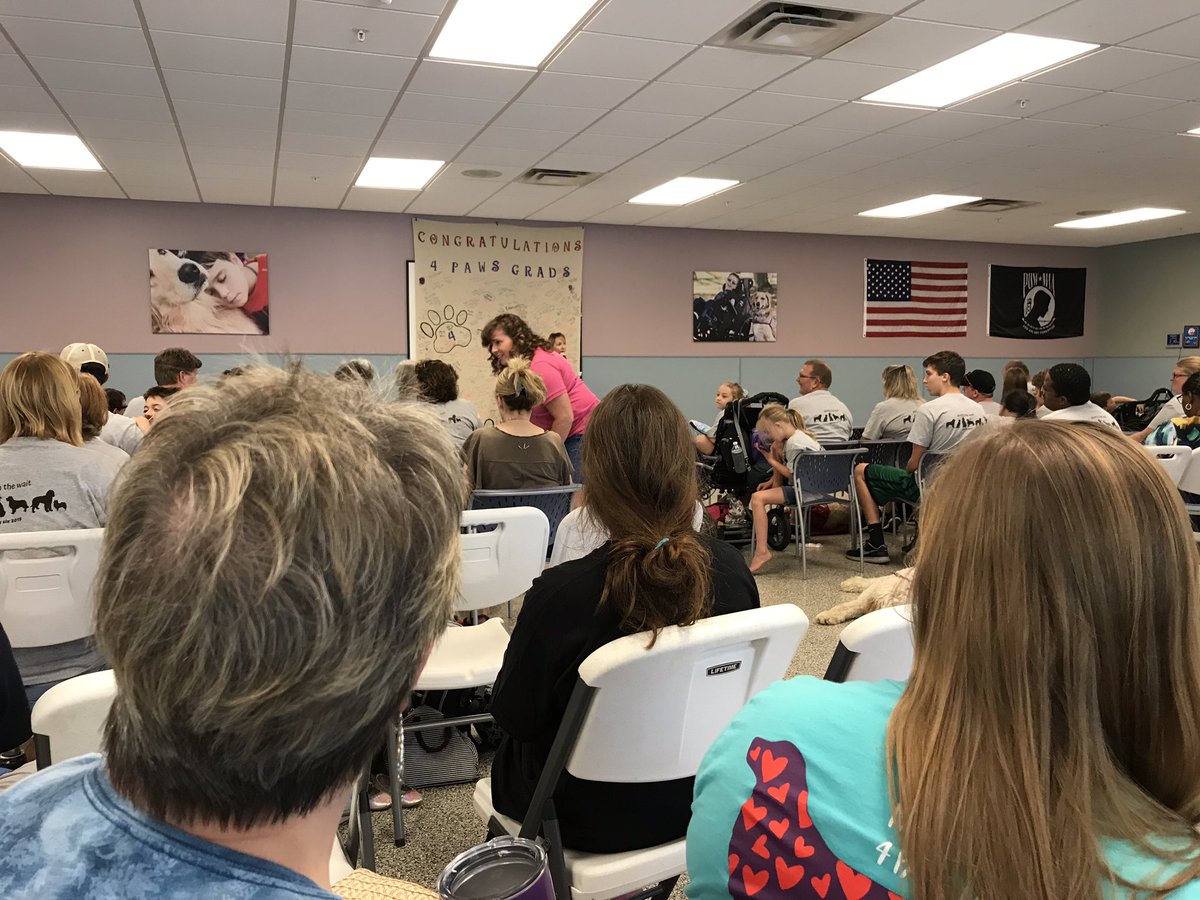 dbertsos's tweet image. Great to see so many pups fostered by @4PawsAtWSU students @WrightState graduate today &amp;amp; get to work with families across the country #WrightStuff