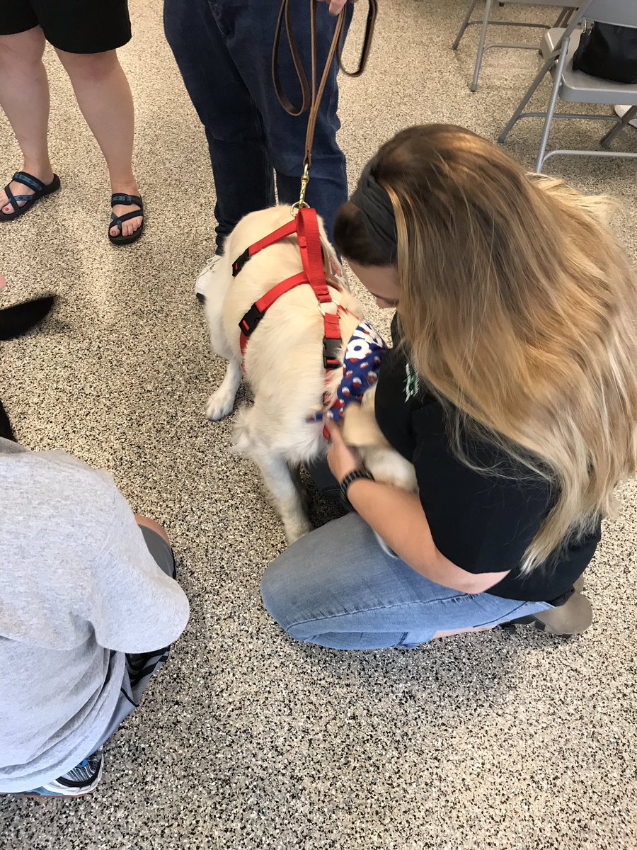 dbertsos's tweet image. Great to see so many pups fostered by @4PawsAtWSU students @WrightState graduate today &amp;amp; get to work with families across the country #WrightStuff