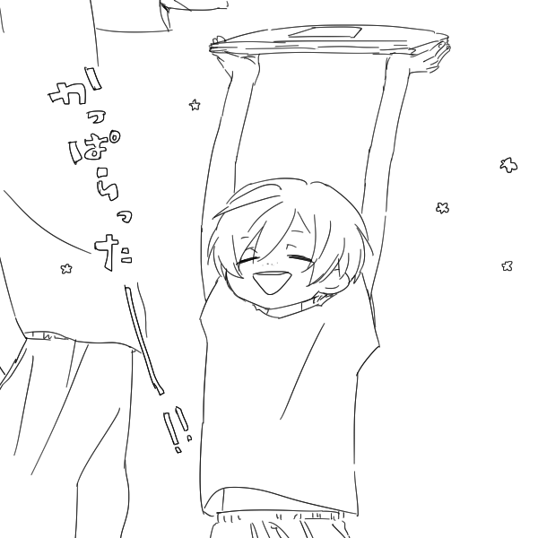 読んだらまた情緒がだめになると思ったので読む前に描いた、荷物受領をおしらせする弟 