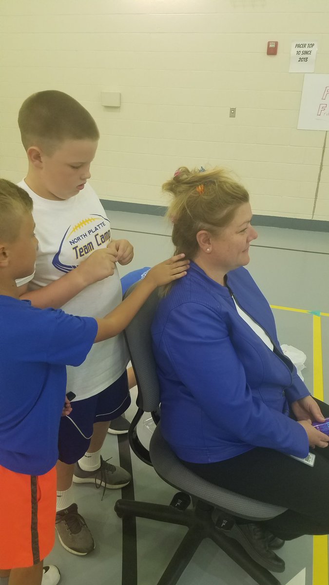 Great behavior wins a couple of crazy hair days for the principal.