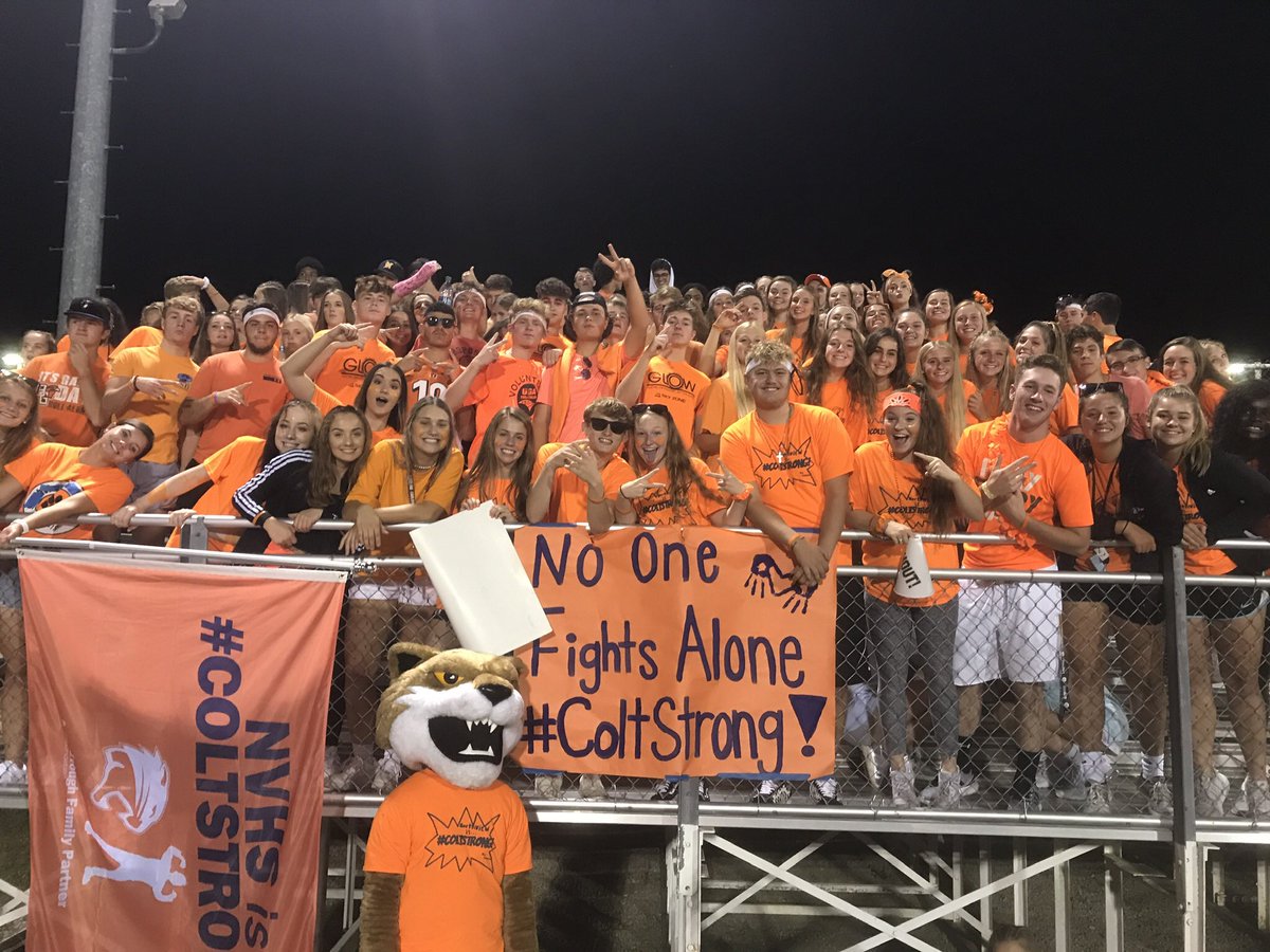 SectionNV's tweet photo. No one fights alone Northview is #COLTSTRONG forever💙🧡@NVfootball2017 @chadtough @BCSNsports #BCSNnation #SSOTW #WEWANTTHEBELT https://t.co/FynQvIpiCk
