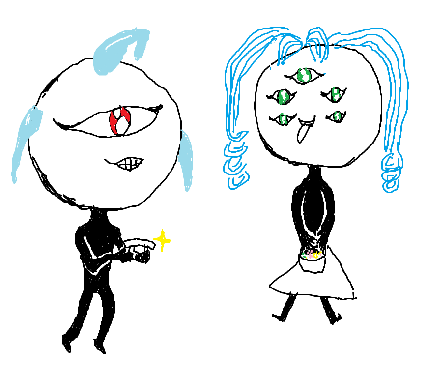 soytraka's tweet photo. #オリ棒 #stickguy 単眼くんと五つ目ちゃん one eye-kun and five eye-chan https://t.co/lAoZmwI7bj