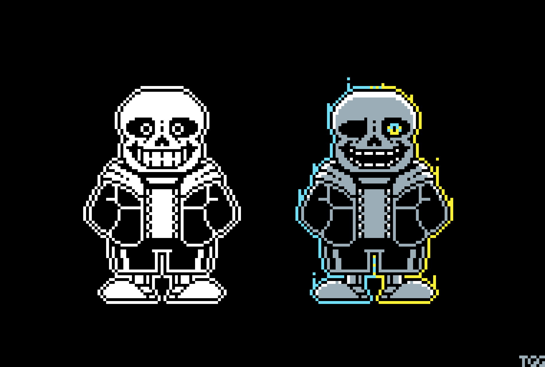 Improved Sans' battle sprite (sorry because of the watermark but i