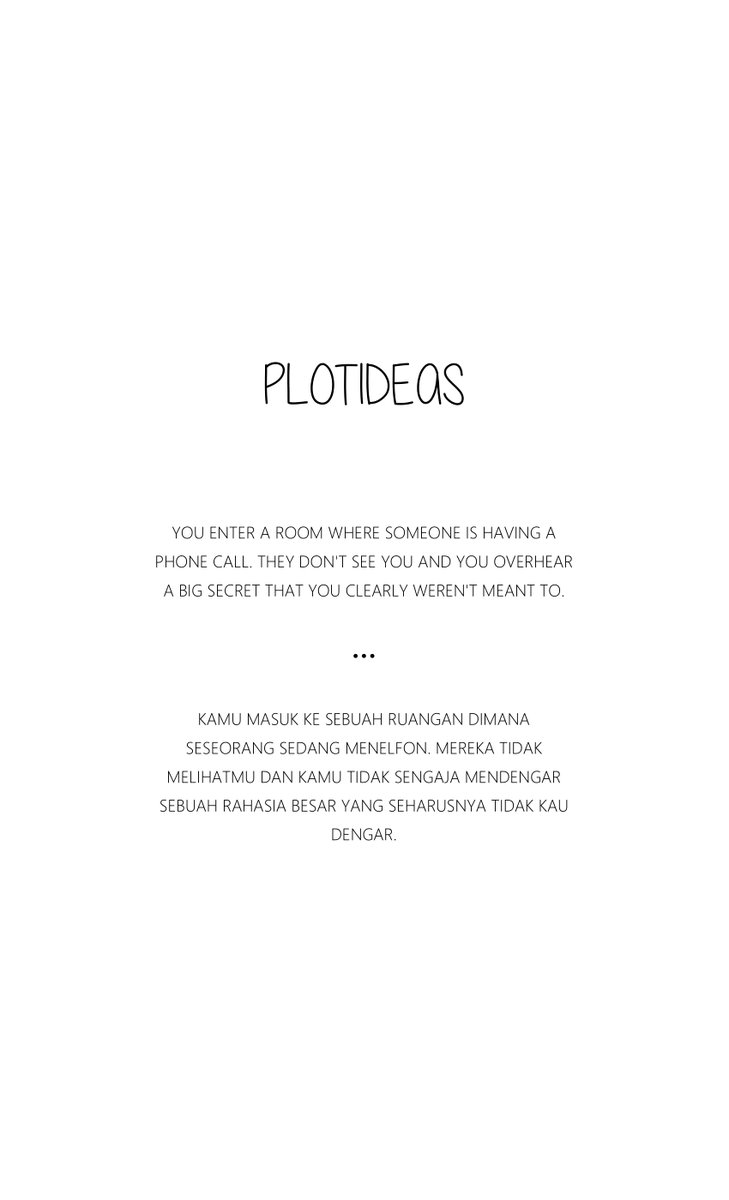 plotideas's tweet image. Drama #PlotIdeas