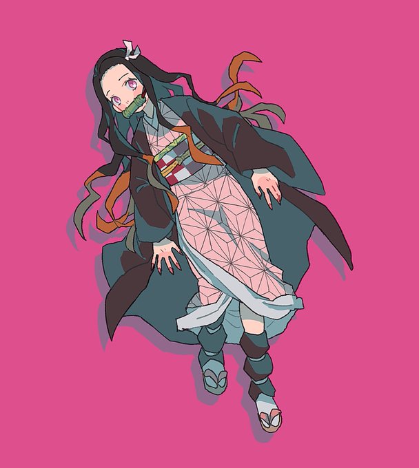 荳吉さんがTwitterに投稿した竈門禰豆子(鬼滅の刃)のイラスト。