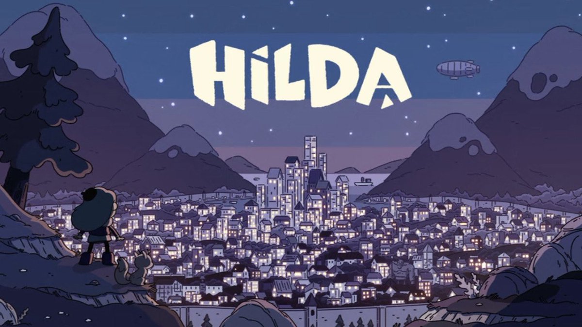 「ヒルダの冒険は背景が本当綺麗なんですよ
特に街の北欧風で温かみのあるデザインがた」|ck2cartoonのイラスト