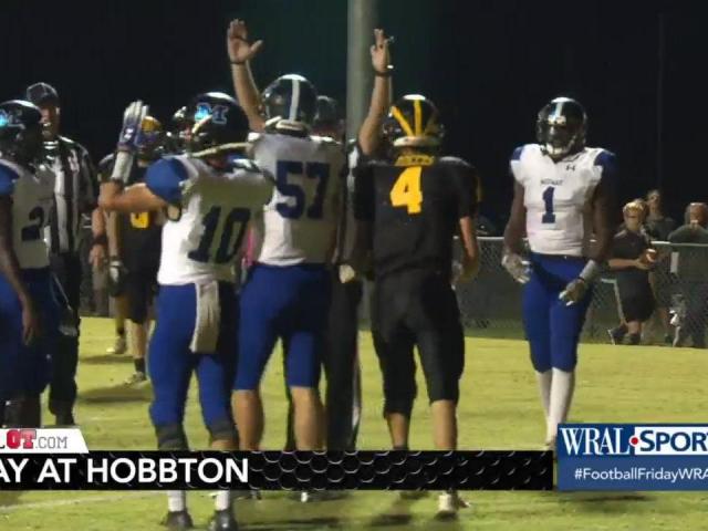 HighSchoolOT's tweet photo. NEW VIDEO:  Highlights: Midway stays unbeaten in win over Hobbton https://t.co/cOItWxGKkI https://t.co/BDOCG4Yzys