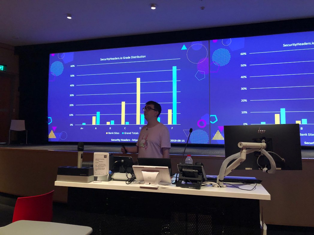 And it's <a href="/kjacobsen/">Kieran Jacobsen</a> walking us through assessing bank grade security in Australia! #dddsydney