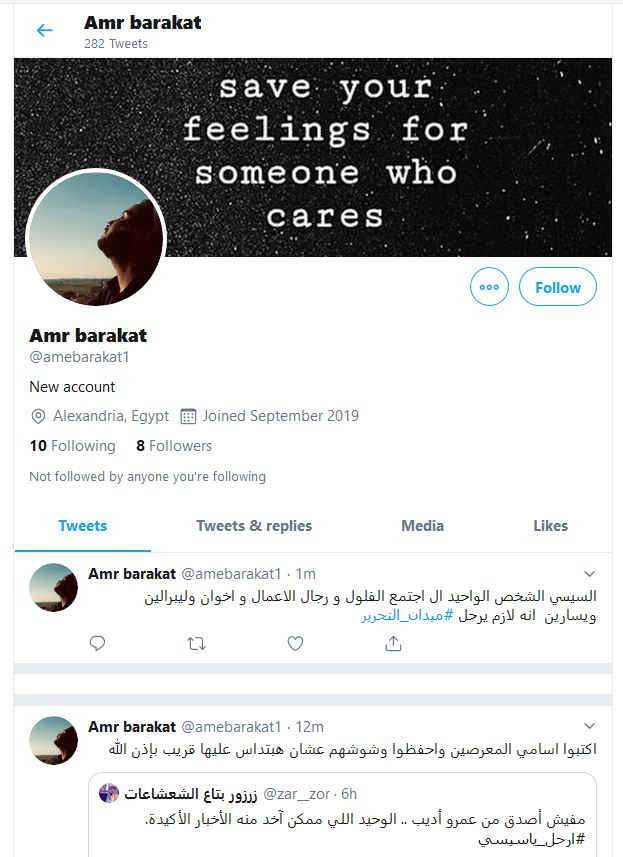 Operation Egypt tweet media