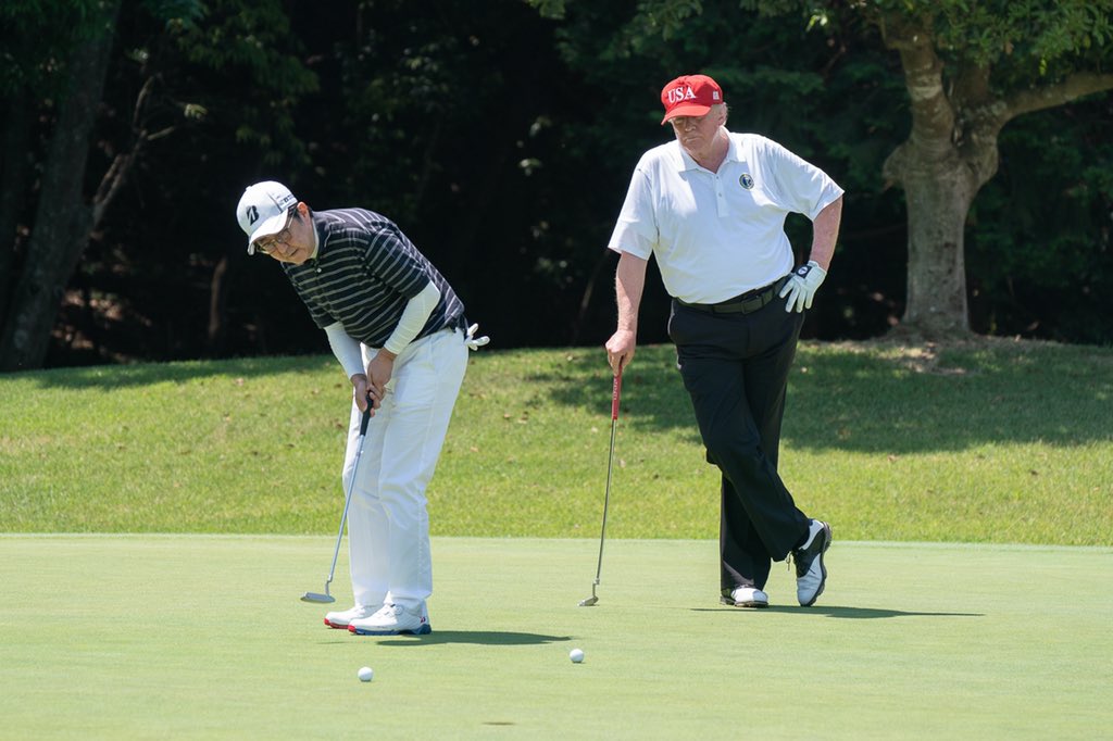 ゴルフスイングはこれで！！ on Twitter: &quot;Donald Trump visited the golf course for the 191st time as President, with Japan PM Shinzo Abe - Golf News Net https://t.co/QQH3r1JDbH… https://t.co/E5mOaj0OiZ&quot;