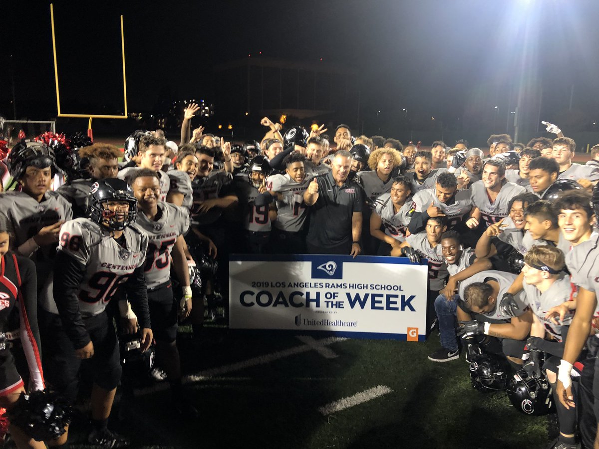 Congratulations to Coach Logan on being named <a href="/RamsNFL/">Los Angeles Rams</a> Coach of the Week! #Cen10 #PrepZone #CoachoftheWeek #CoachoftheCentury
