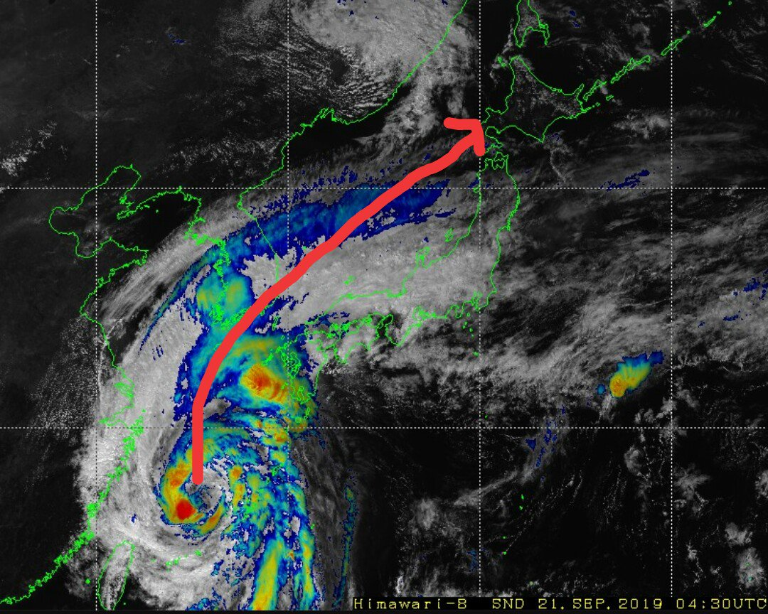 PanahonPinas's tweet photo. Ang #NimfaPH/#Tapah ay nasa labas na ng PAR pero may hila pa rin ito sa habagat pero mas mahina na. Inaasahan na pupunta na ito patungong South Korea. Mag-ingat po sa possible damages ng bagyo na ito sa East China, South and North Korea at Japan. #WalangPasok https://t.co/afTbb4iN5w