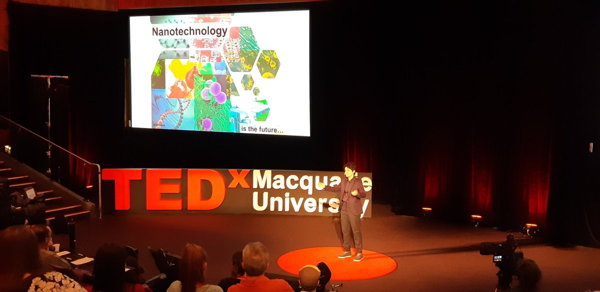 leilakhanjani's tweet photo. "The game of science has different rules when you play it in the nano-scale..." Amazing speech by @noushinnasiri who took us to the world of #nano today @MacquarieTedx 
 #tedxmacquarieuniversity  @STEMwomenMQ @MQSciEng  @MqWomeninEng
 #NanoTechLab #WomenInSTEM https://t.co/2XiKGlUzZq