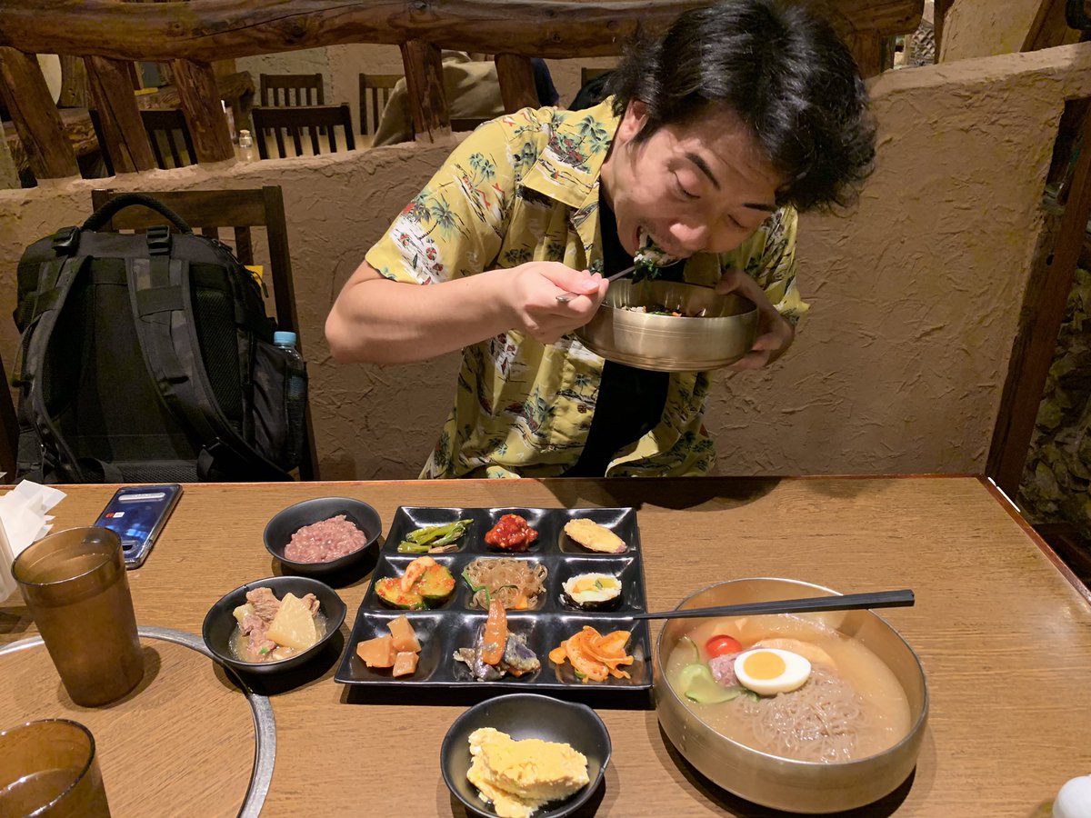 岡部尚子 空晴 No Twitter コマと韓国料理バイキング どのお惣菜もめちゃうま ビビンバも自分で盛り付け どーしよう 今日も食べすぎスタート
