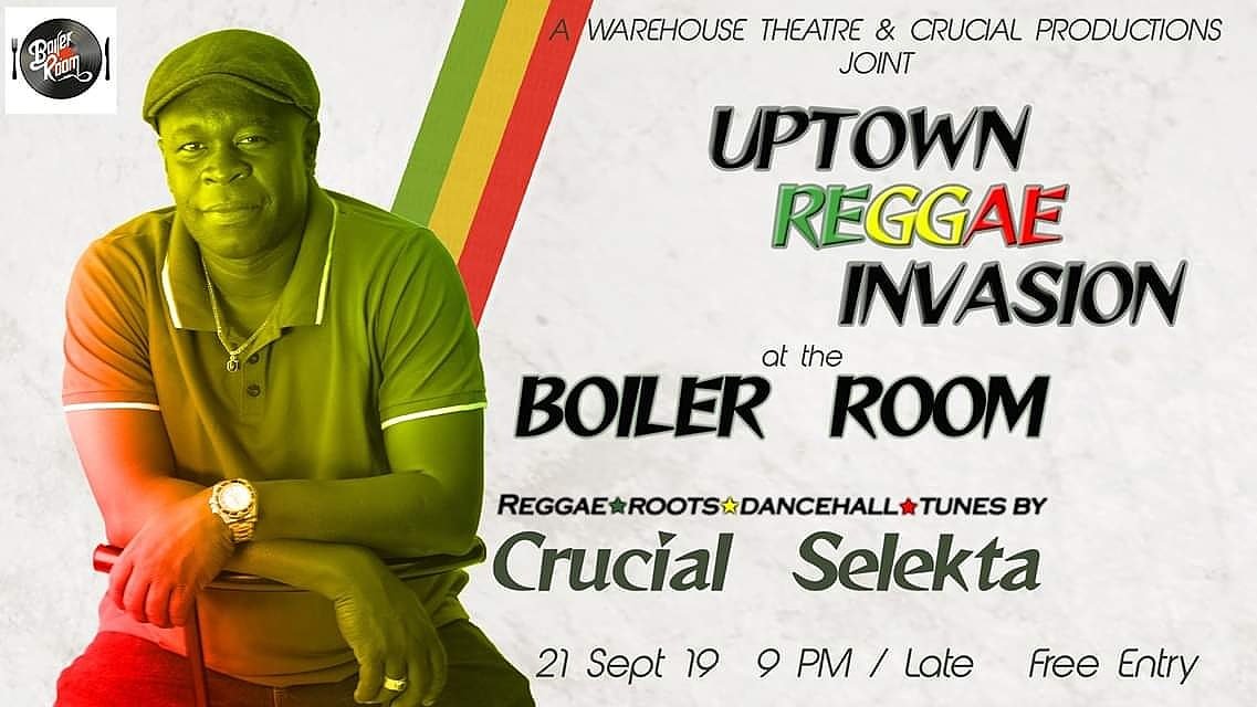 THE REGGAELUTION CONTINUES TONIGHT:
A <a href="/WHTWindhoek/">Warehouse Theatre</a> and <a href="/CrucialProdctns/">𝐂𝐫𝐮𝐜𝐢𝐚𝐥 𝐏𝐫𝐨𝐝𝐮𝐜𝐭𝐢𝐨𝐧𝐬</a> joint. 
The #UptownReggaeInvasion 🎧🎼🎤 at the #BoilerRoomWhk
with 🔥🔥🔥 #Rocksteady, #RootsRock, #Loversrock, #NewAgeReggae, #Dancehall tunes by <a href="/CrucialSelekta/">𝐂𝐫𝐮𝐜𝐢𝐚𝐥 𝐒𝐞𝐥𝐞𝐤𝐭𝐚 🇳🇦🇰🇪</a>
9 / Late, Entrance is Free.