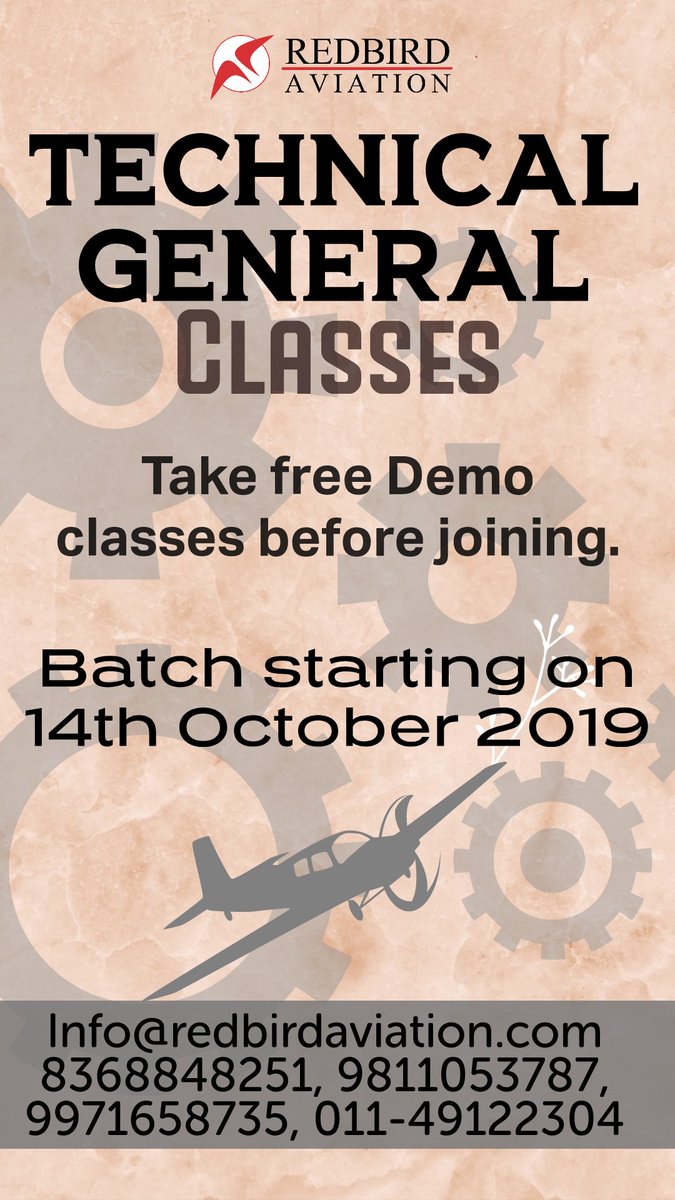RedBirdAviation's tweet image. New Batches starting. Contact us today. #techgen #technicalgeneral #cpl #pilot #ramphal #pilottraininginstitute #commercialpilot #groundclass