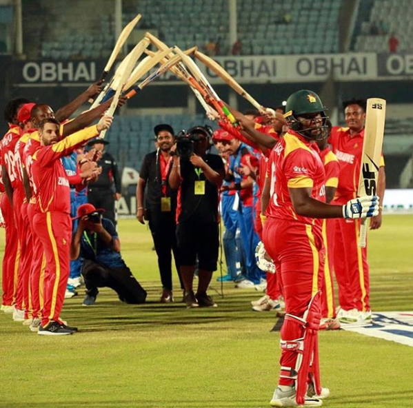 The perfect send-off for captain Hamilton Masakadza who has played his last game for his country today!

His side win by seven wickets 👏
#AFGvZIM #lovecricket #cricket #Sports #TeamSF #StanfordCricket #PerfectingYourGame