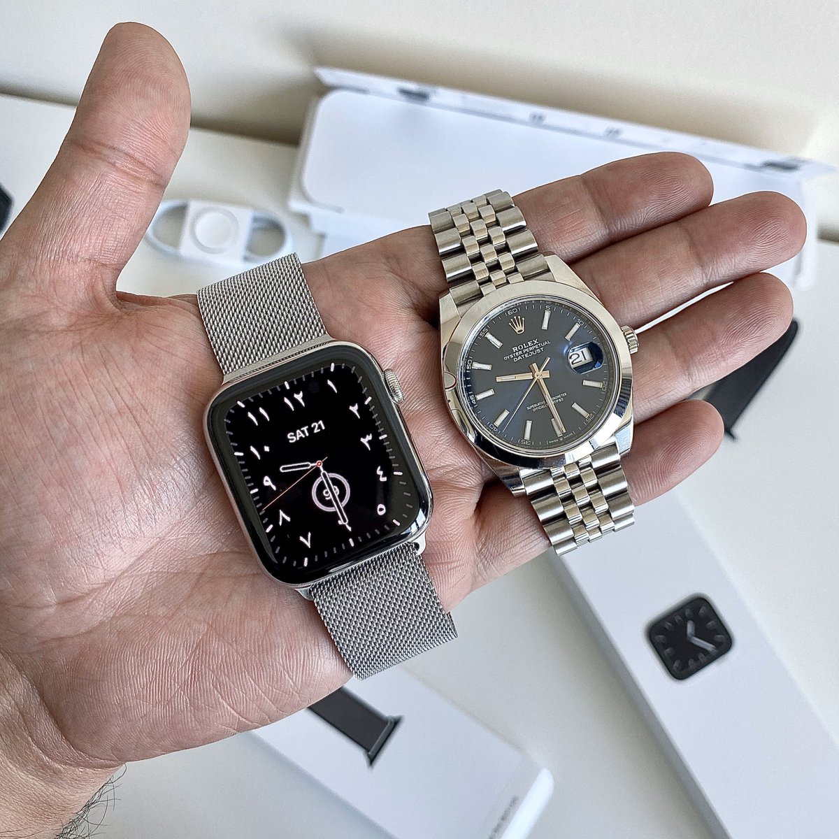 rolex and apple watch