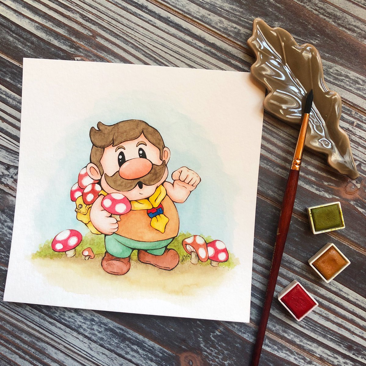 I had to get on the Links Awakening train! I’m super excited to play this game for the first time! 🍄 -
-
-
#linktober #artistsoflegend #linksawakening #zelda #legendofzelda #primawatercolors #princetonbrushes #strathmoreart #zeldafanart #watercolor #linksawakeningfanart #tarin