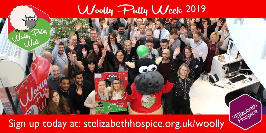 StElizabethHosp's tweet photo. #WoollyPullyWeek is coming this Christmas!

Join us from Monday 9 to Sunday 15 December 2019 as we get festive with our fundraising while wearing our Woolly pullies to raise vital funds for St Elizabeth Hospice!

Sign up today at: https://t.co/4qgAVC63Nz…/woolly-pully-week/ https://t.co/5CoGp9Mxhs