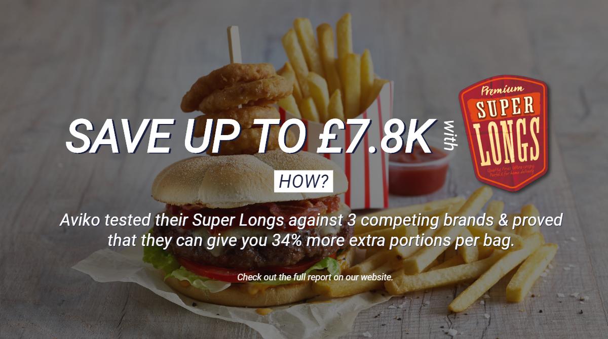 AvikoUK's tweet image. #DYK by switching to Super Longs #fastfood operators could reduce the number of cases of #fries needed by as much as 27%! aviko.co.uk/news/save-with…