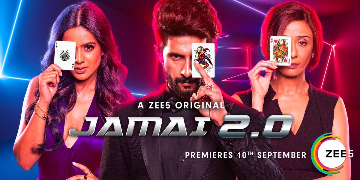 The countdown has 
    started 💥it's exactly only 1⃣
more day to go...
    #Jamai2 premier tomorrow 
on @ZEE5India 📱#Zee5Original

Very best wishes @Theniasharma
    @_ravidubey @kaur_achint
 for #Jamai2point0

EXCITED to see the super hit terrific
  trio back on screen.🔥🔥🔥