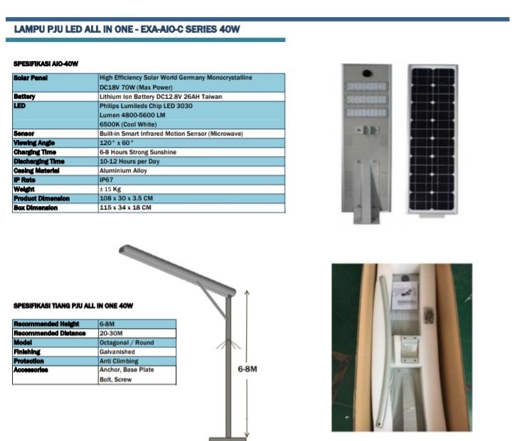 soe_mar_one's tweet photo. Lampu Jalan Tenaga Surya All In One. Harga terjangkau dgan high quality. 

Hemat listrik, Ramah Lingkungan https://t.co/mOXZyNCRsI