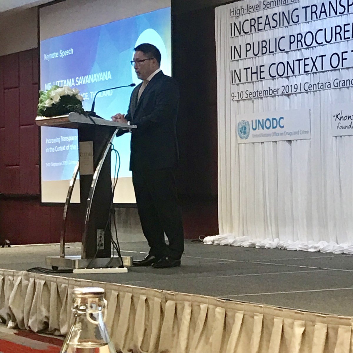 looahn's tweet photo. Thailand Finance Minister Uttama Savanayana shared how Thailand is adopting blockchain technology in improving transparency and integrity in its public procurement system, among many other public-private initiatives against corruption #Integrity4PublicProcurement https://t.co/bN5acgfpjm