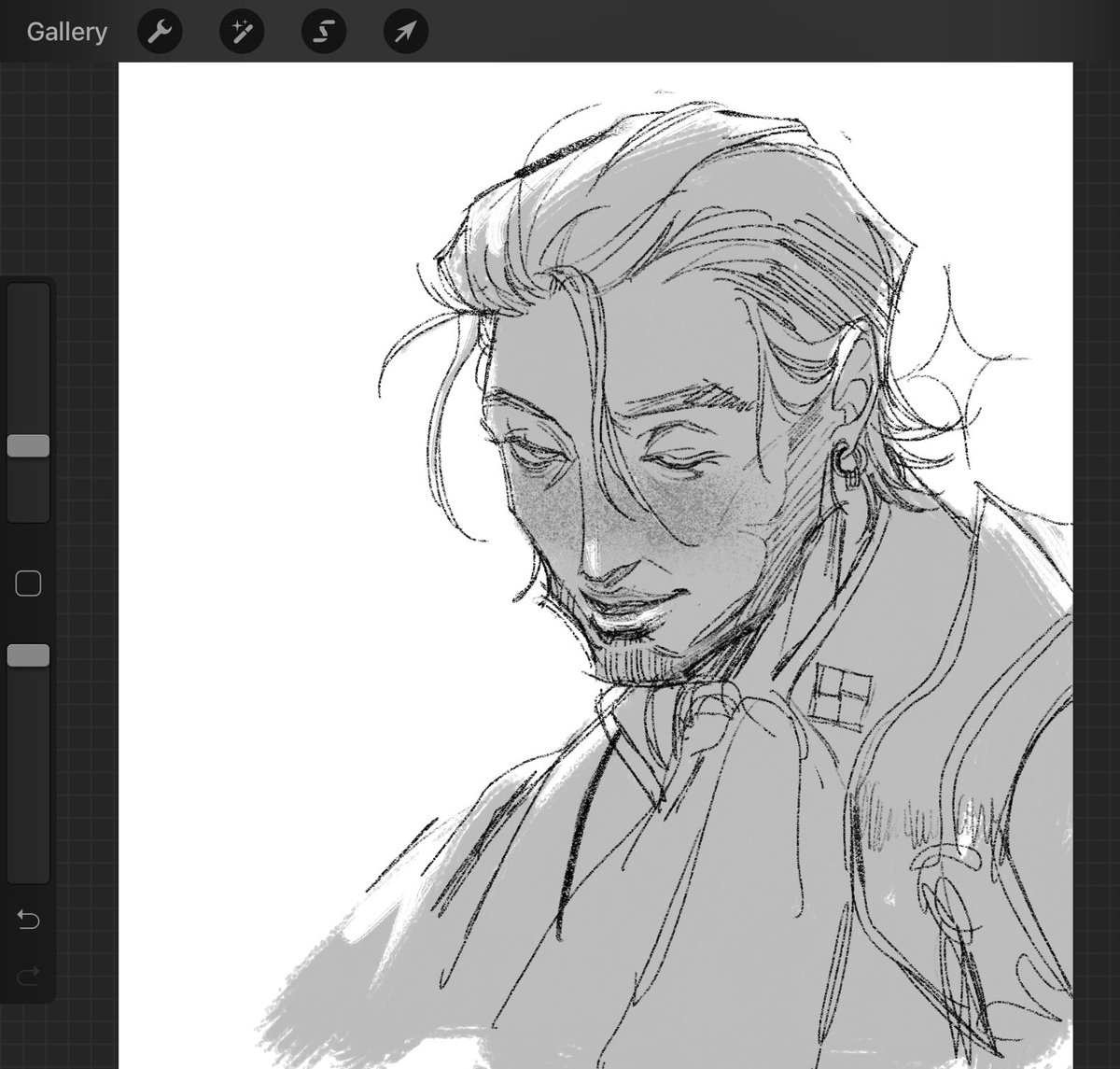 could not sleep until i doodled older claude fire emblem....he deserved a fuller beard....night night 