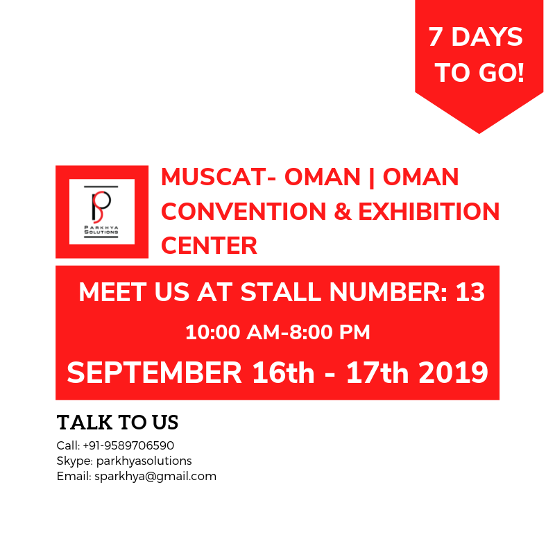 Parkhyasol's tweet photo. Gentle Reminder! 7 Days to go to Muscat- Oman | OMAN CONVENTION &amp; EXHIBITION CENTER. Will you be there? Let us know in the comment section. @oec2019 
 #Webdevelopement #ecommerceDevelopement #MobileApp #DigitalMarketing #MachineLearning #DigitalTrend #GoDigital #BusinessTrip https://t.co/kNAzcXpVl1