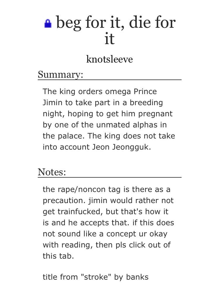 Kookmin Fic Recs さんのツイート Beg For It Die For It T Co Byupkivdnc Jikook Kookmin Fanfic A B O Jm Gets Fucked By Different Alphas In A Breeding Night T Co Mqiwqkqdwb Kookmin Fic Recs さんのツイート Beg For It Die For It T Co Byupkivdnc Jikook Kookmin Fanfic A B O Jm Gets Fucked By Different Alphas In A Breeding Night T Co Mqiwqkqdwb