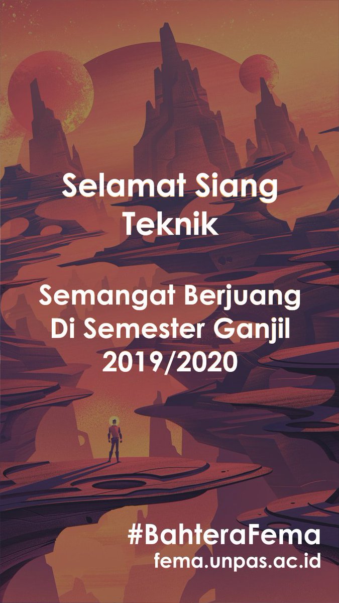 Selamat siang teknik
Semangat berjuang di semestr ganjil 2019/2020