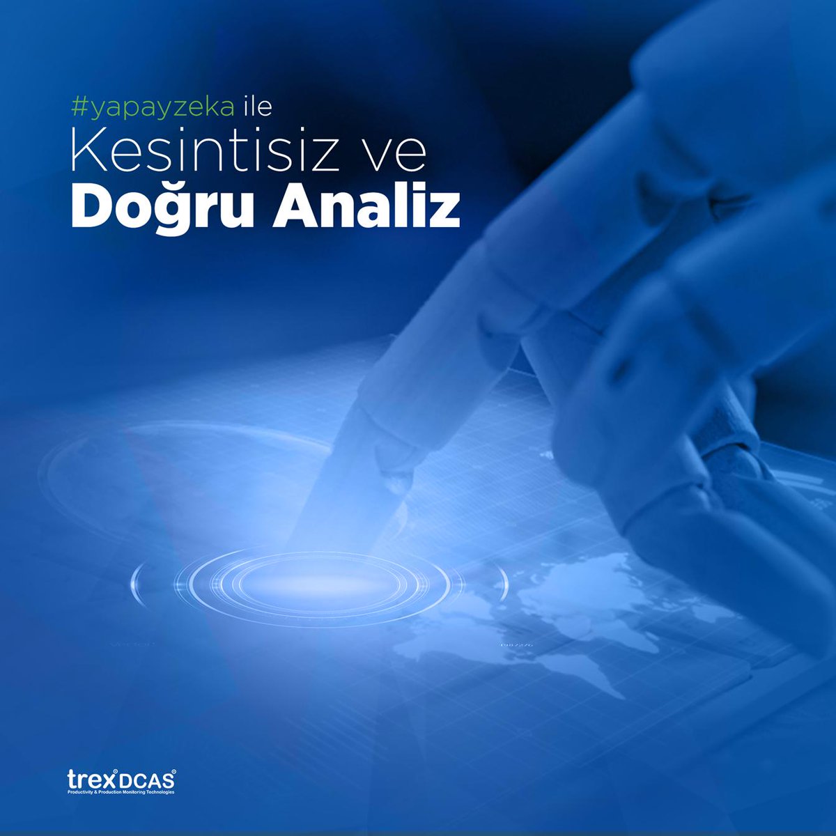Yapay zeka, üretim bandınızdaki dijital algılayıcılar ile toplanan büyük verinin (Big Data) kesintisiz ve yüksek doğrulukta analizini sağlayarak, üretimdeki verimliliğinizi arttırmanıza yardımcı olur.

🌐 trex.com.tr
#endüstri40 #sanayi40 #dijitaldönüsüm #iot