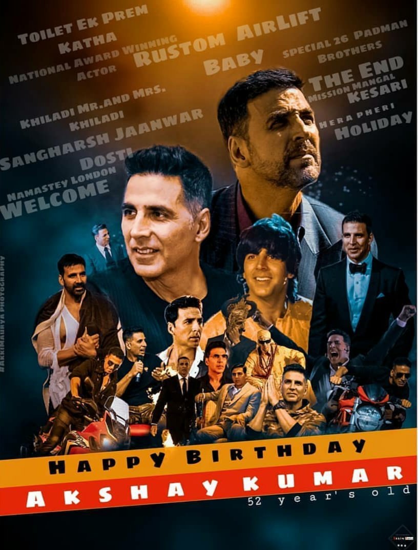 Happy Birthday to my superhero Akshay Kumar  . 