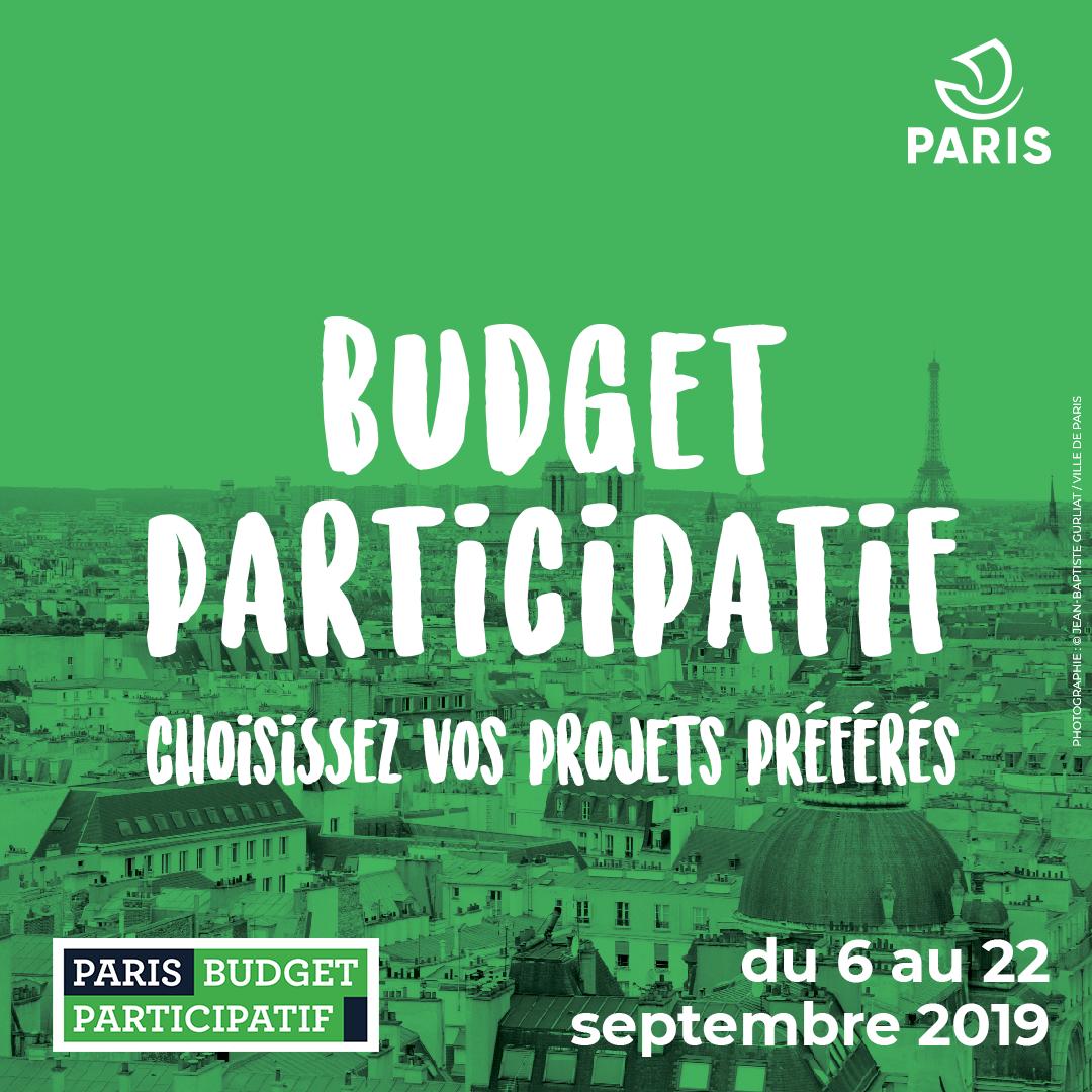 Avec le budget participatif, vous, Parisien·ne·s, choisissez les projets innovants à mettre en place à Paris. Les projets retenus seront financés par la Ville. 
Retrouvez tous les projets ici : bit.ly/2PKpmoL  

#budgetparticipatif