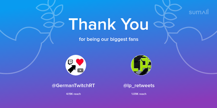 catveel's tweet photo. Our biggest fans this week: GermanTwitchRT, lp_retweets. Thank you! via https://t.co/9S0u5DS8K7 https://t.co/8p75WQzA1b