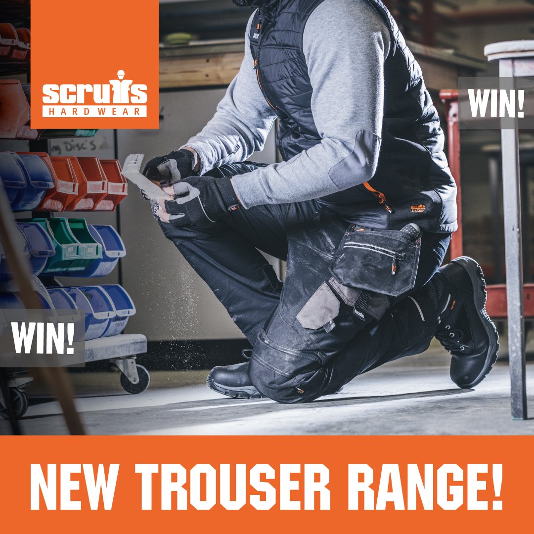 🔧 WIN 🔨 WIN 🔧 WIN 🔨

To celebrate the launch of our NEW trouser range we're giving away a pair of Scruffs NEW Pro Flex Holster Trousers.

To enter it's simple, like and retweet this post. 

The winner will be contacted by message and entries close on 13.09.19.

Good luck!