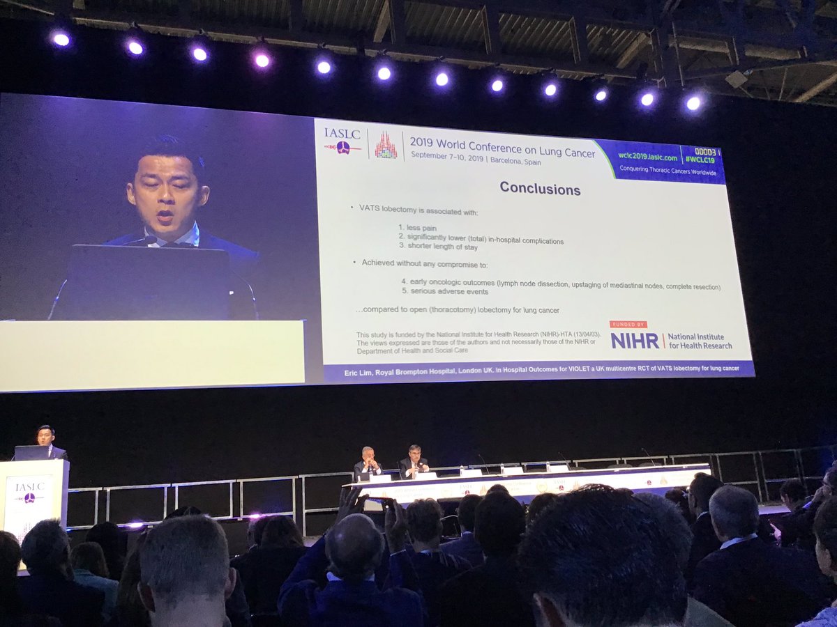 Mikeshackcloth's tweet photo. @ekslim concludes the violet trial presentation @IASLC #wlcc19 https://t.co/i3SvZA8RvH