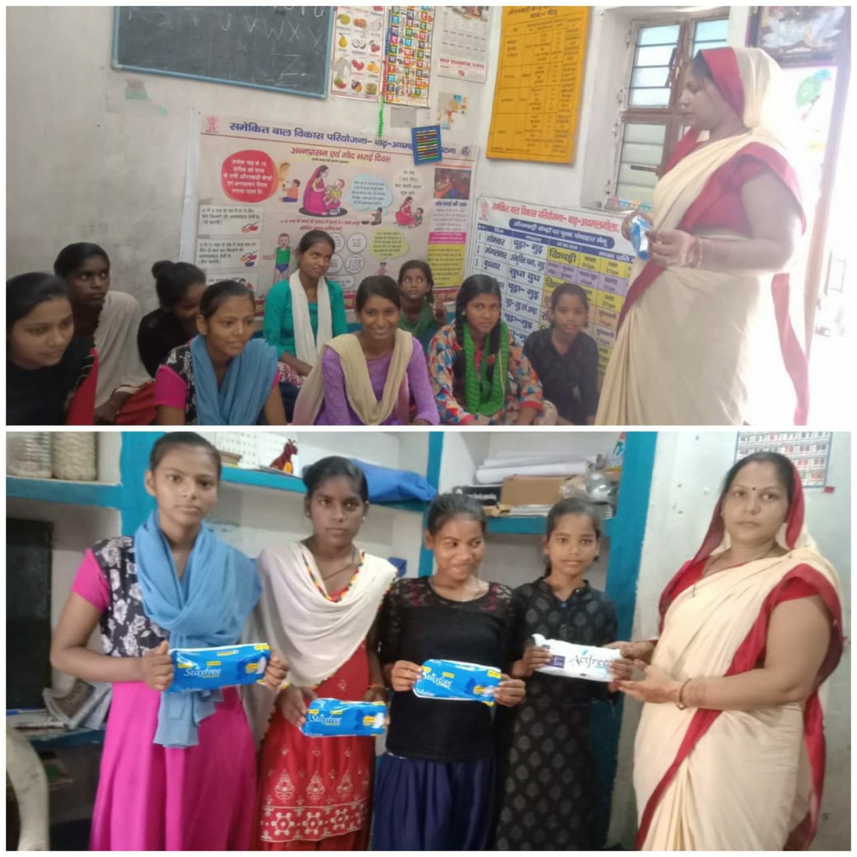 PatnaPoshan's tweet image. This photo was clicked at Barh when our Anganwadi didi was busy to #createawareness among girls about #MenstrualHygiene
#thankyouanganwadididi
#PoshanTyoharSeVyavahar #PoshanMaah2019 #PoshanTyoharSeVyavahar
#POSHANAbhiyaan 
#SahiPoshsanDeshRoshan 
#POSHANAbhiyaan