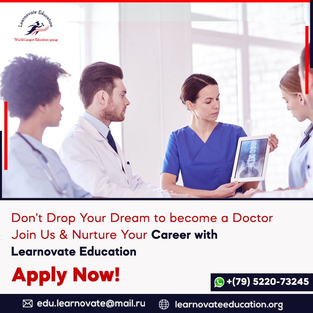 learnovate_edu's tweet photo. #StudyMBBSinRussia in top medical universities at a very low cost.
#LearnovateEducation provides the best consultation to study MBBS in Russia for students.
Hurry up! Join Learnovate Education today and fly to your dream destination to study MBBS Abroad!

📞Call +(79)522073245. https://t.co/xcjo14jIgV