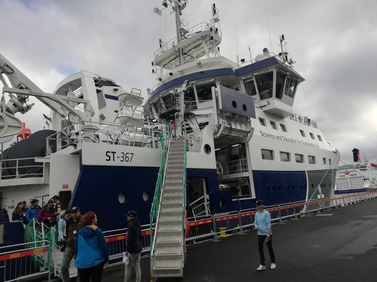 Starting the ICES conference off with a tour of the new RV Svea research vessel #ICESASC19 @MarPAMM_project @AFBI_NI