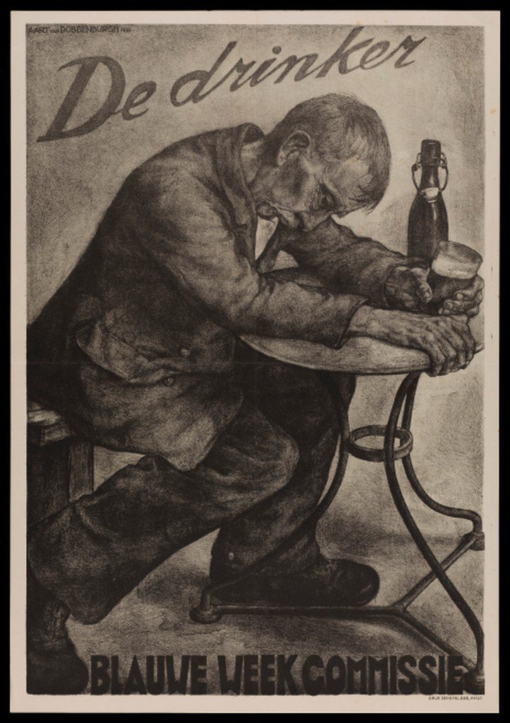 A. van Dobbenburgh, "De Drinker. Blauwe Week Commissie," 1935. Wellcome Collection.