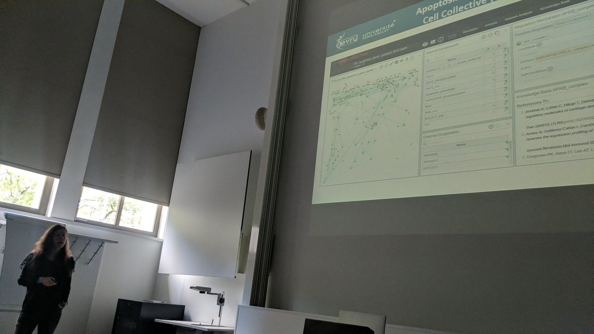 tomashelikar's tweet photo. Anna Niarakis introduces CaSQ, a tool for automated interference of annotated Boolean models from molecular interaction maps. #BC2basel #basellife @cosi_sysmod https://t.co/yRSTtcPN5z