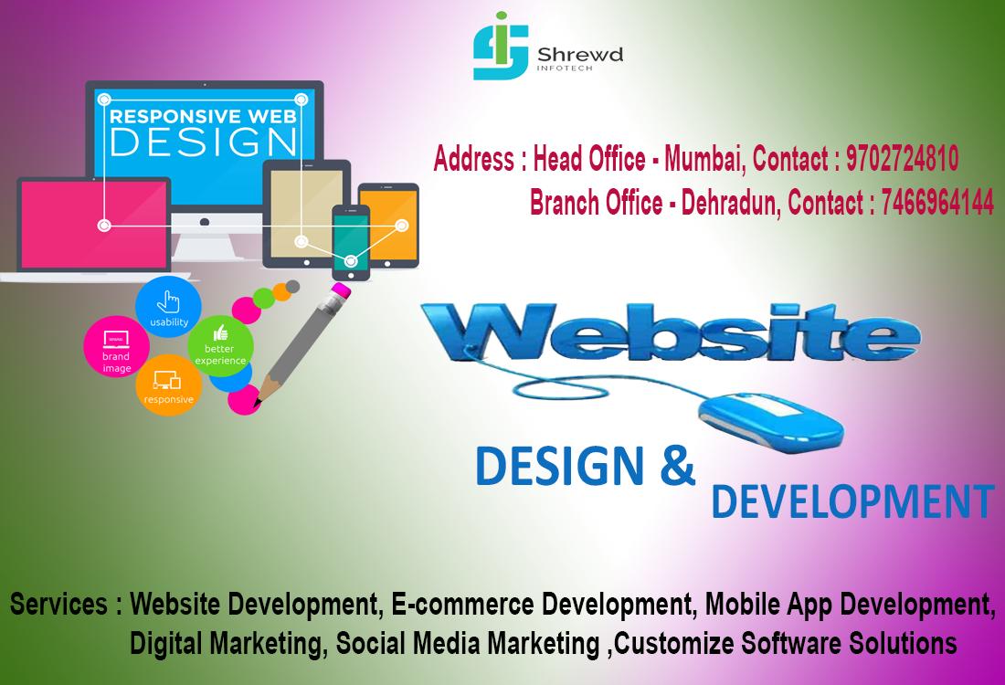 We develop all type of web portal , dynamic and static websites. grow your business with website development 
For more details please contact here -
7466964144 / 9702724810
Visit at - shrewdinfotech.com
#digitalmarketing #growyourbusiness #mobileapp