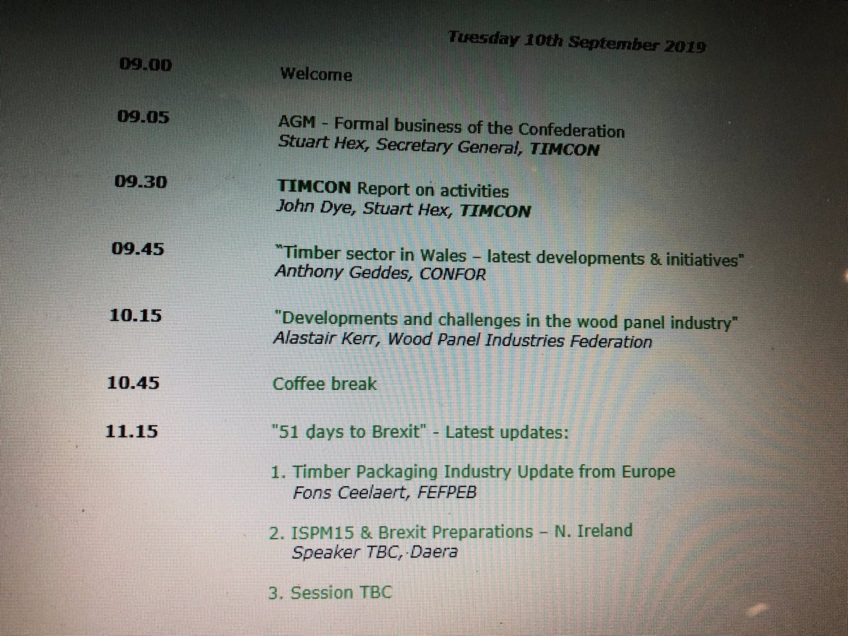 CjSheeran's tweet image. We’re travelling to Cardiff for #Timcon AGM. Discussions on Timber packaging in Europe, #brexit update re #ispm15 and more. #supplychaim #softwood #palletsmovetheworld #pallets #packaging