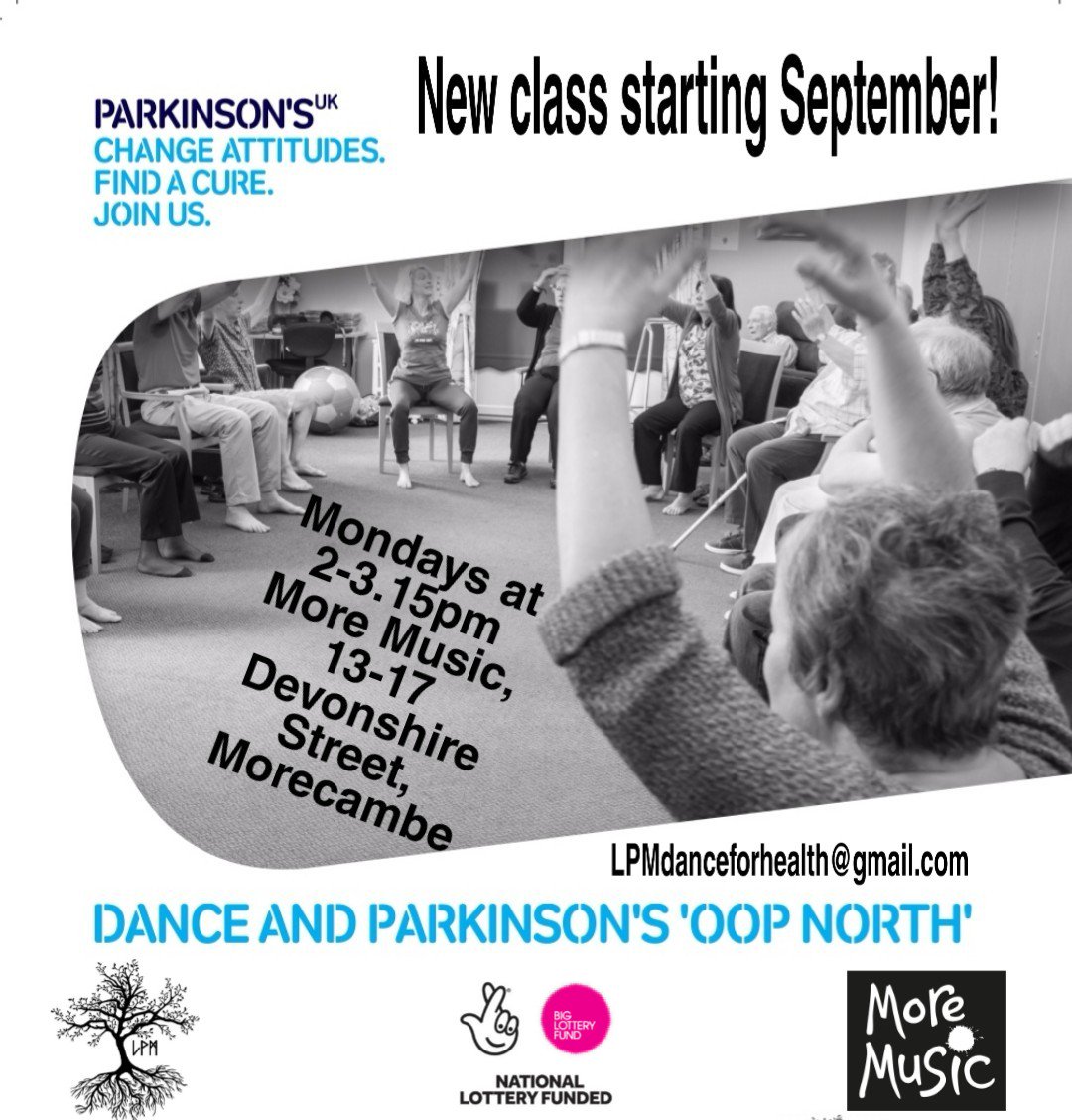 lpmdancetheatre's tweet photo. Our new Morecambe Dance and Parkinson's class starts today @MoreMusic1. For anyone affected by Parkinson's and their family/friends join us at 2pm! @TNLComFund @helenrgould @BrierleyMelanie https://t.co/OdYXG0HRlB