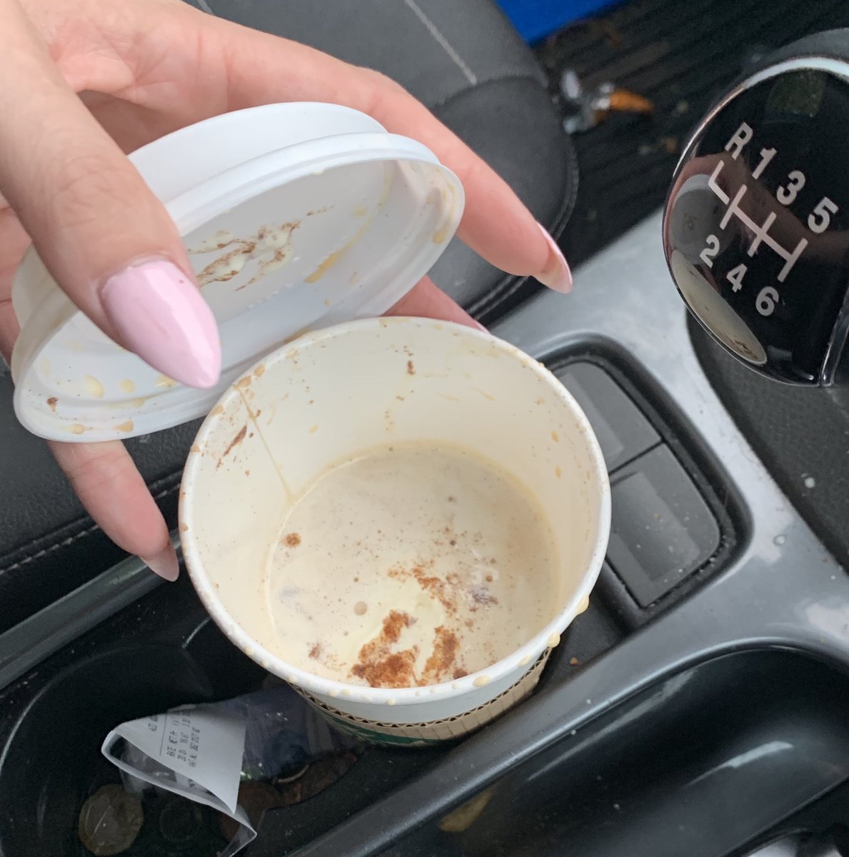 jade270105's tweet photo. @Starbucks absolutely fuming, I just payed £7.75 for 2 medium pumpkin spiced latte only to get home and the cups are literally half full! What’s going on! https://t.co/9DUeuzU0P6