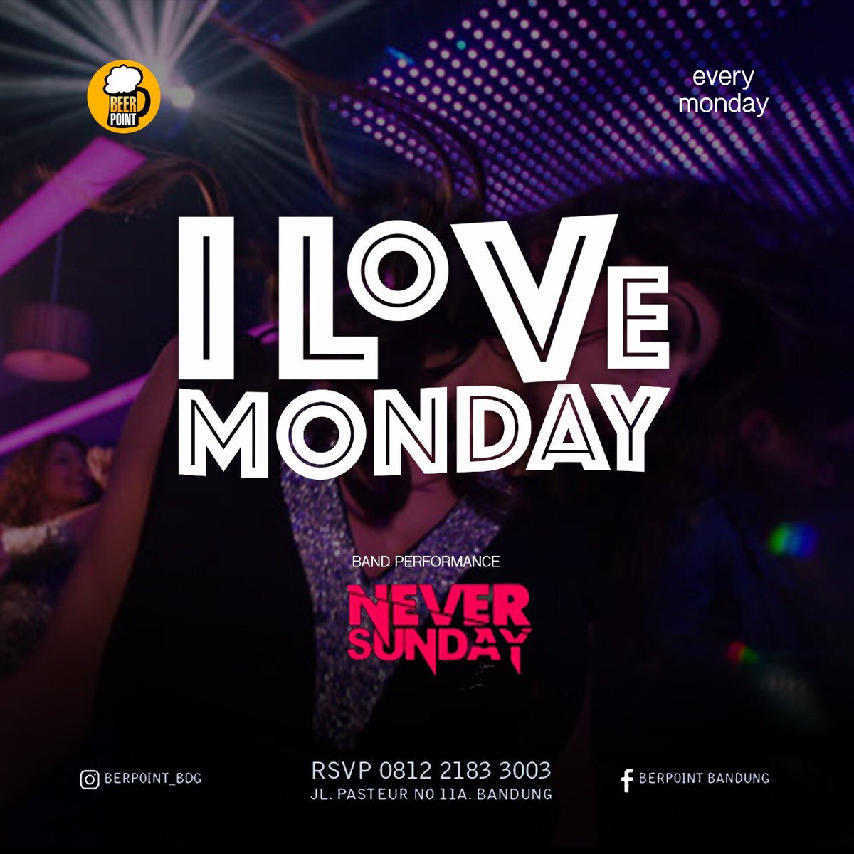BeerPoint_BDG's tweet photo. #tonight
i love monday
Music by
• NEVERSUNDAY
More info
Phone : 022-42690743 
Phone/WA : 081221833003 
Line id : beerpoint 
#beer #beers #beerpoint #beerpong #beerpromo #beerpromosi #beerpromotion #bdg #bandung #bandungpromo #bandungpromosi #bandungpromotion #hangout #takeaway https://t.co/oTwnhX8HL0